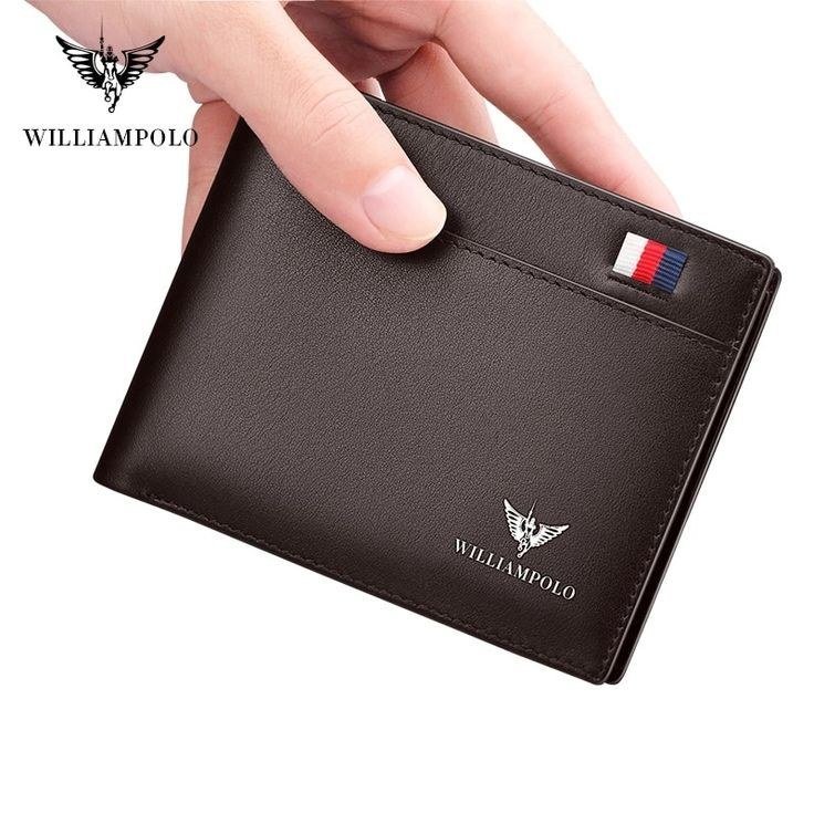 Genuine leather bifold wallet