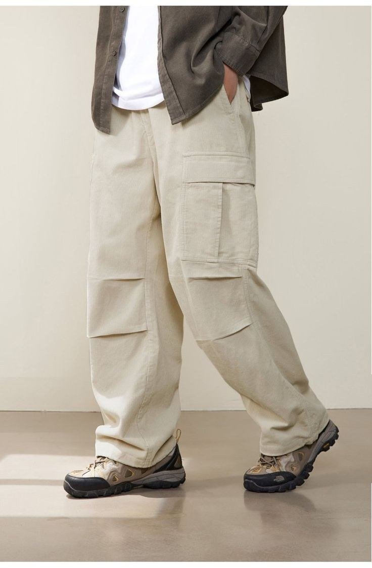 Corduroy cargo pants N2534
