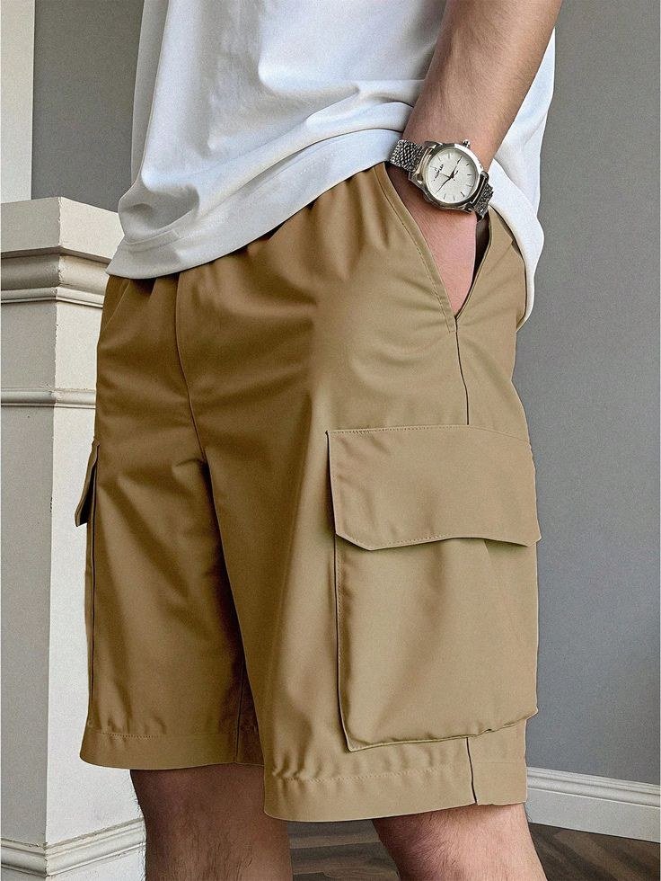 Men_s Casual Flap Pocket Cargo Shorts For Summer