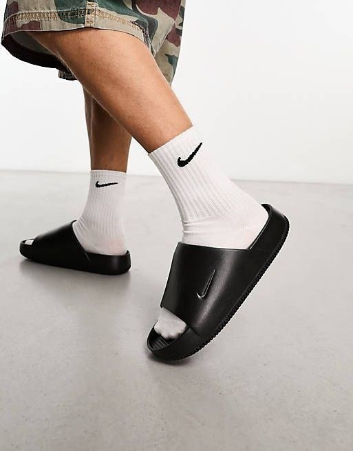 Nike – Calm – Gräddvita tofflor _ ASOS