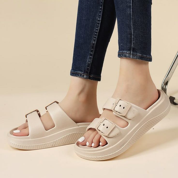 Summer Soft Sole Eva Cloud Slippers - Black _ 40-41